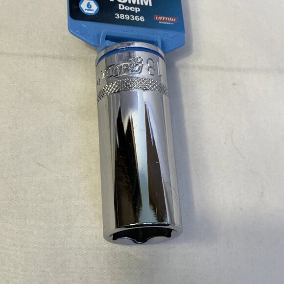 CHANNELLOCK 18 mm x 3/8" Drive Metric Deep Socket 6 Point Chan Nel Lock 389366 - Picture 8 of 10